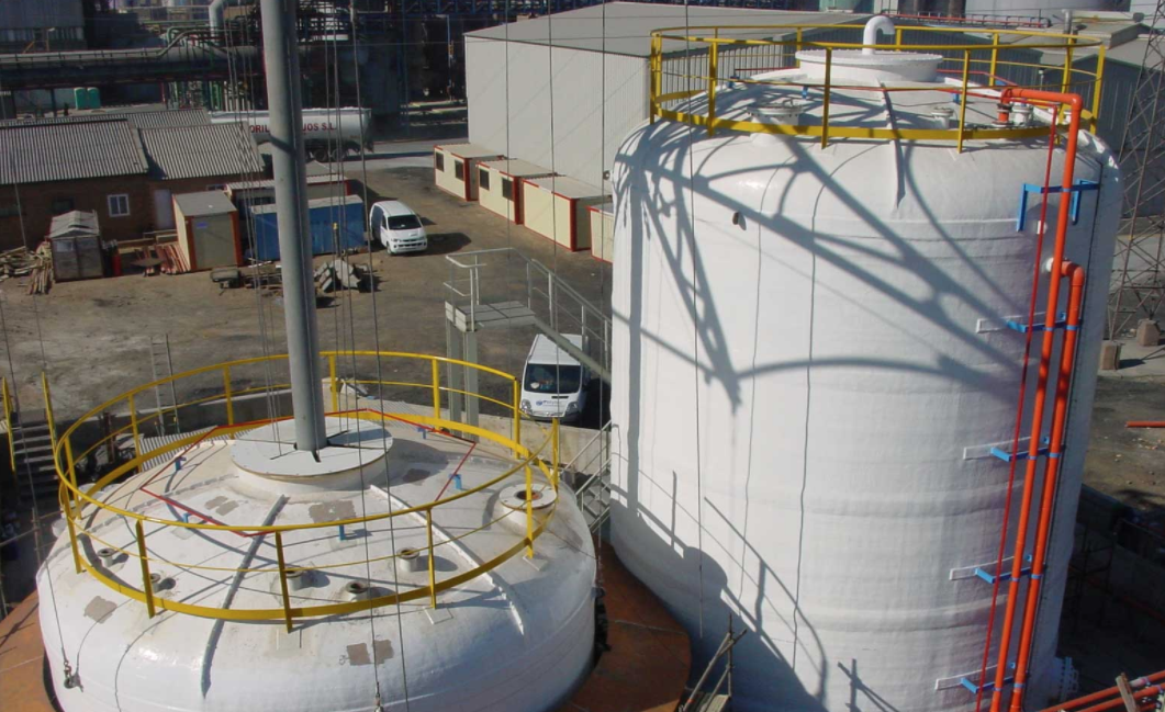 almacenamiento de ácido sulfúrico